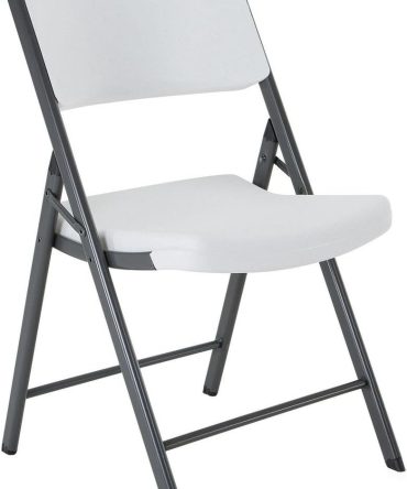 42804 Commercial Grade Folding Chair, 4 Pack, White Granite