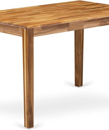 Rectangle Kitchen Dining Table, 30x48 Inch, Natural