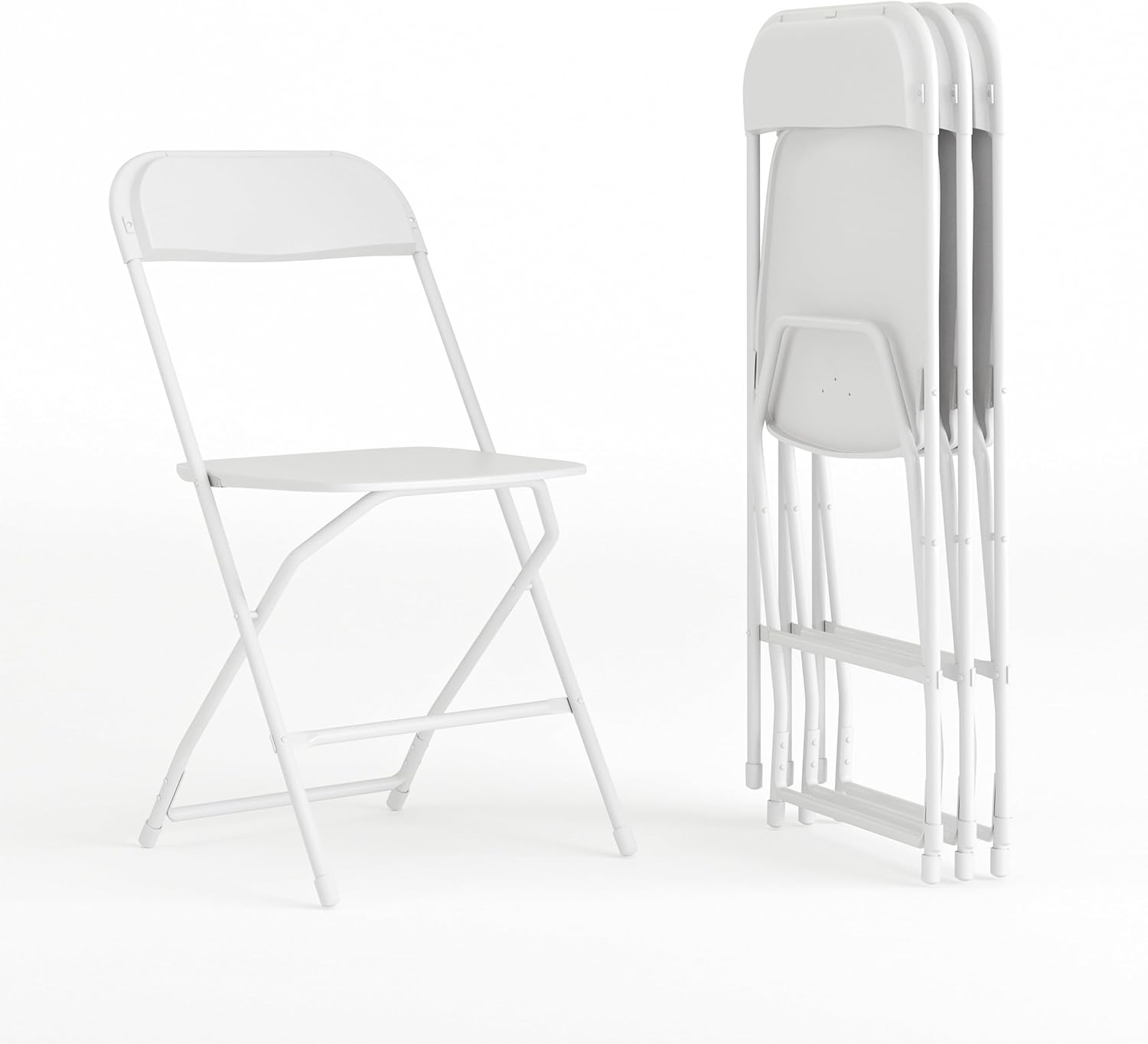 Series Plastic Folding Chair - White - 4 Pack 650LB Weight Capacity Comfortable Event Chair-Lightweight Folding Chair