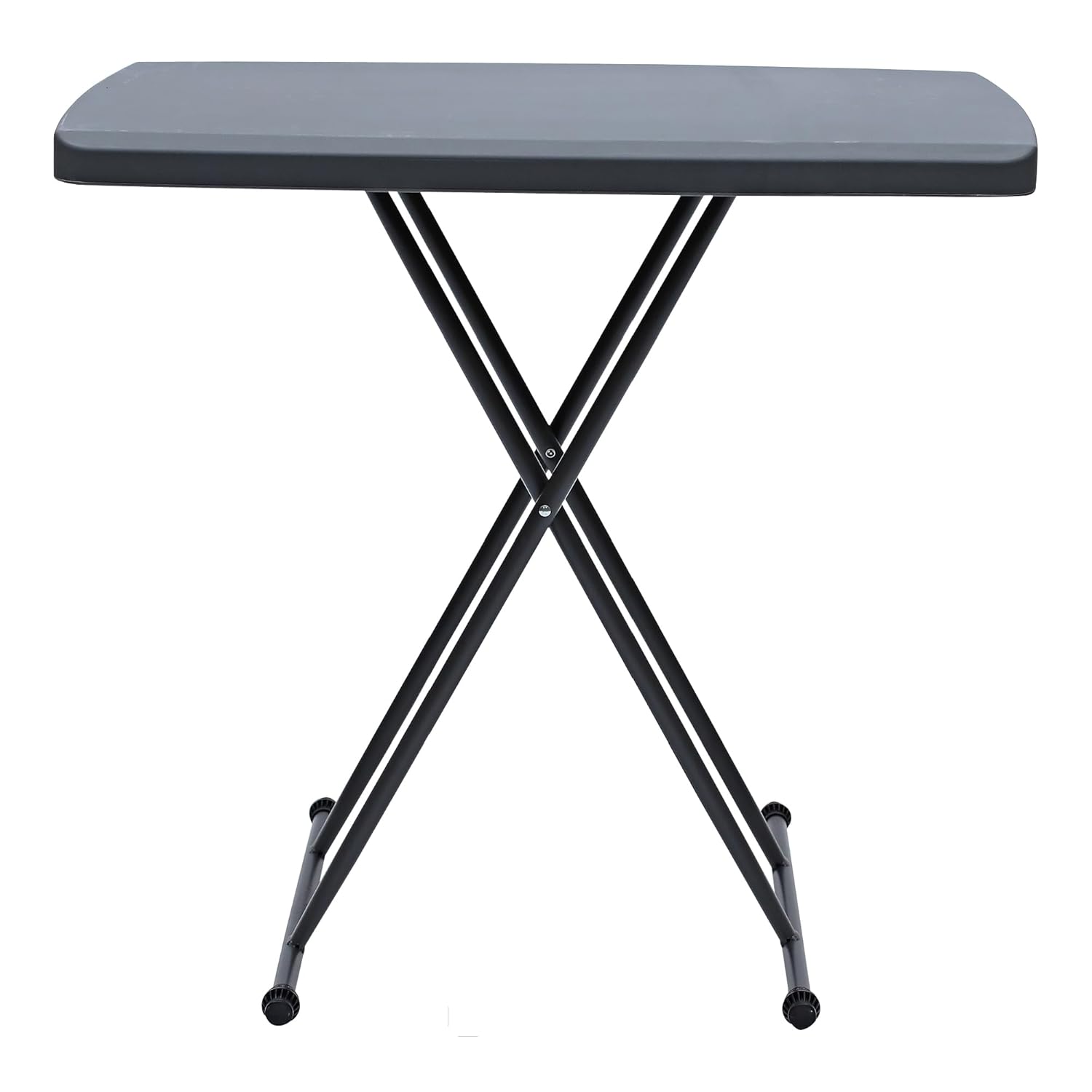 Small Camping Personal Folding Table, Heavy Duty Utility Table, Adjustable Height, Charcoal, 19.5” L x 30” W x 28" H