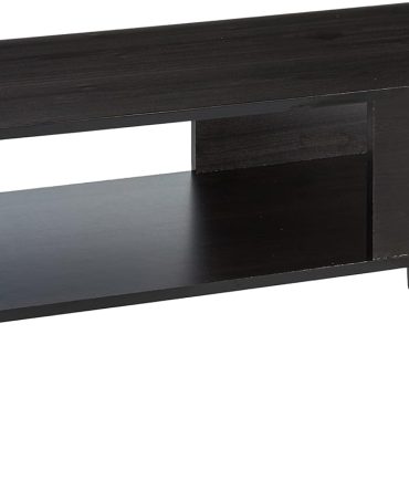 Mid Century Style Coffee Table with Wood Legs, Espresso Large Non-Lift Top