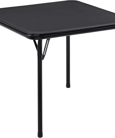 24'' Kids Folding Card Table, Portable, with Ultra Soft PU Padded Cushion, 1 Piece, Matte Black